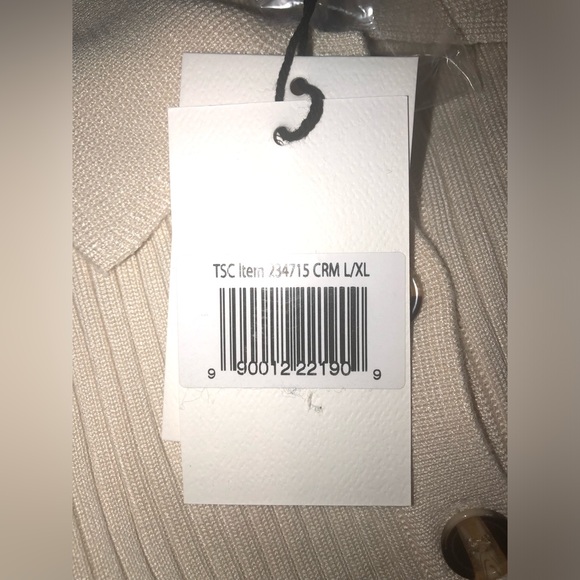 Christy Rib Knit  Brunette The Label Cream Ribbed Cardigan - Picture 6 of 9